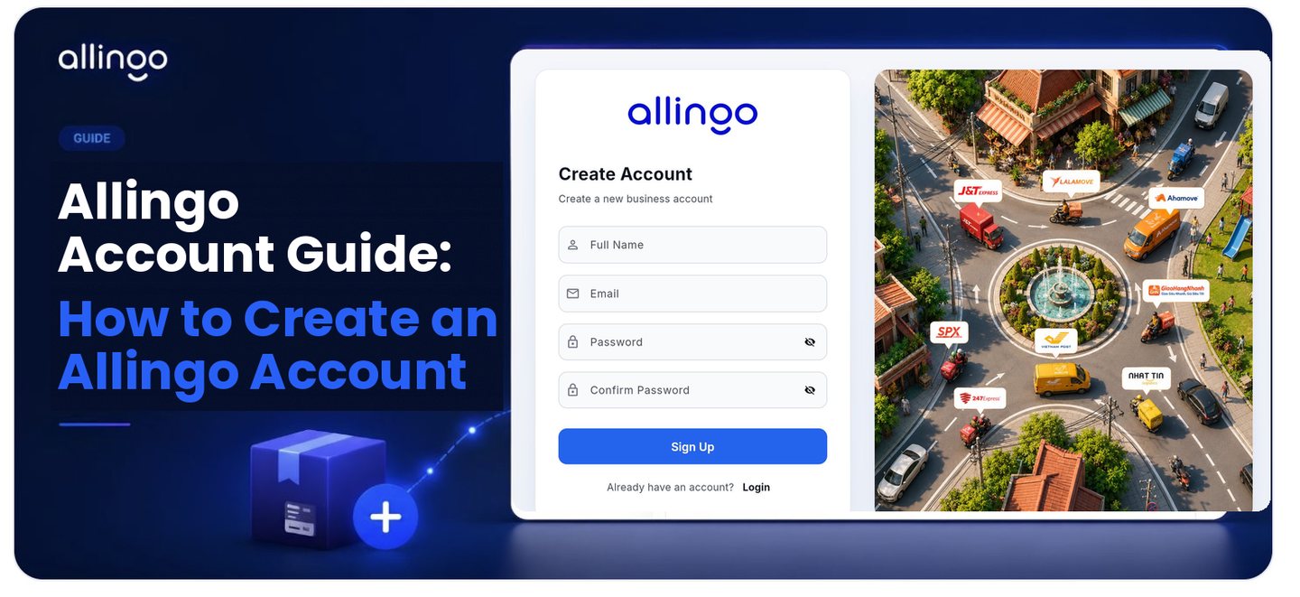 Hướng dẫn tạo tài khoản Allingo để giao hàng thông minh hơn